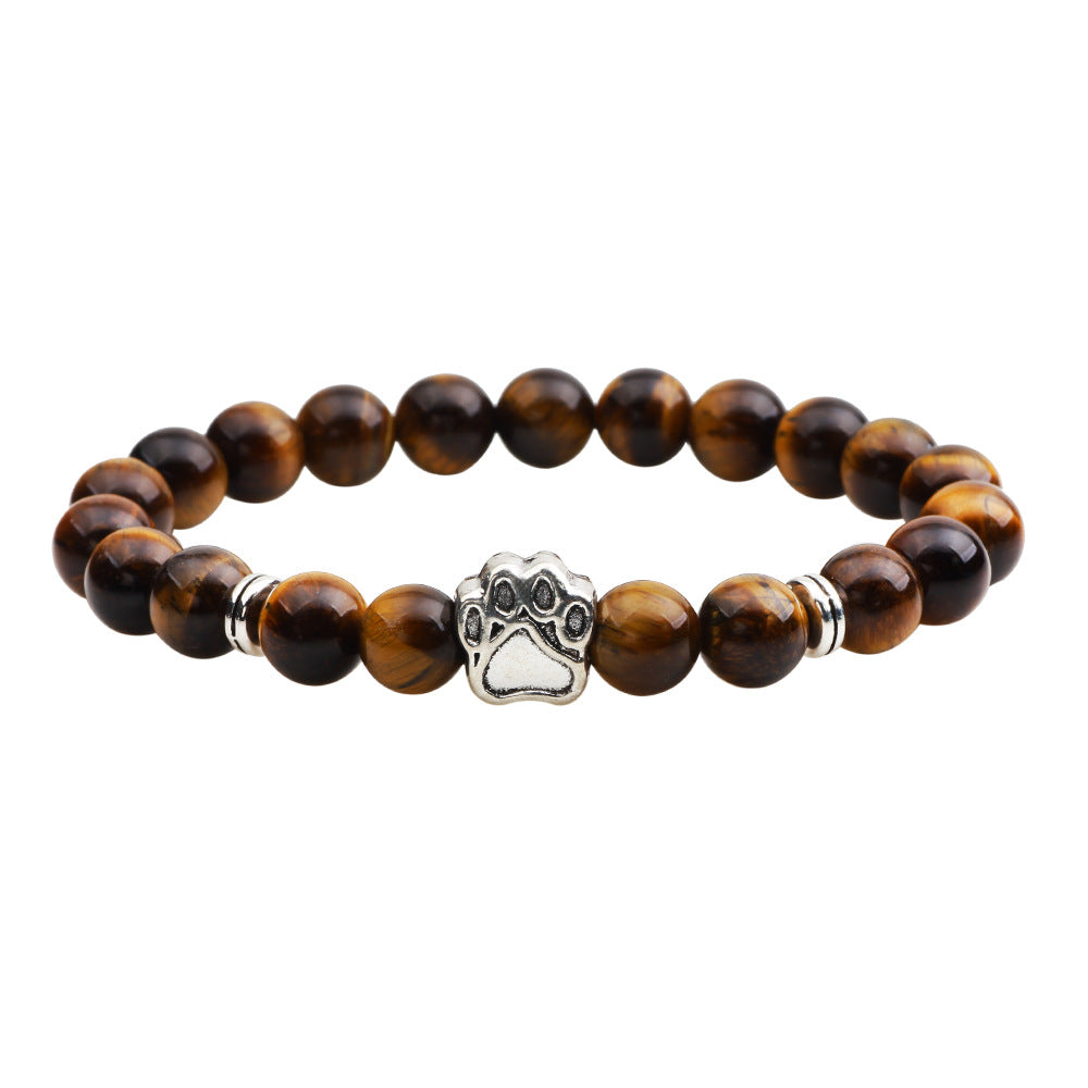 Cat's Paw Aura · Tiger's Eye and Turquoise Braided Bracelet | Protection from Evil | Energy Enhancement