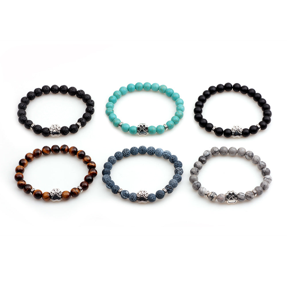 Cat's Paw Aura · Tiger's Eye and Turquoise Braided Bracelet | Protection from Evil | Energy Enhancement