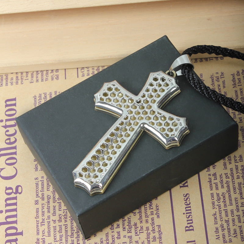 Hollow Large Cross Titanium Steel Pendant | Love Guardian | Healing Gifts | Valentine's Day Gifts