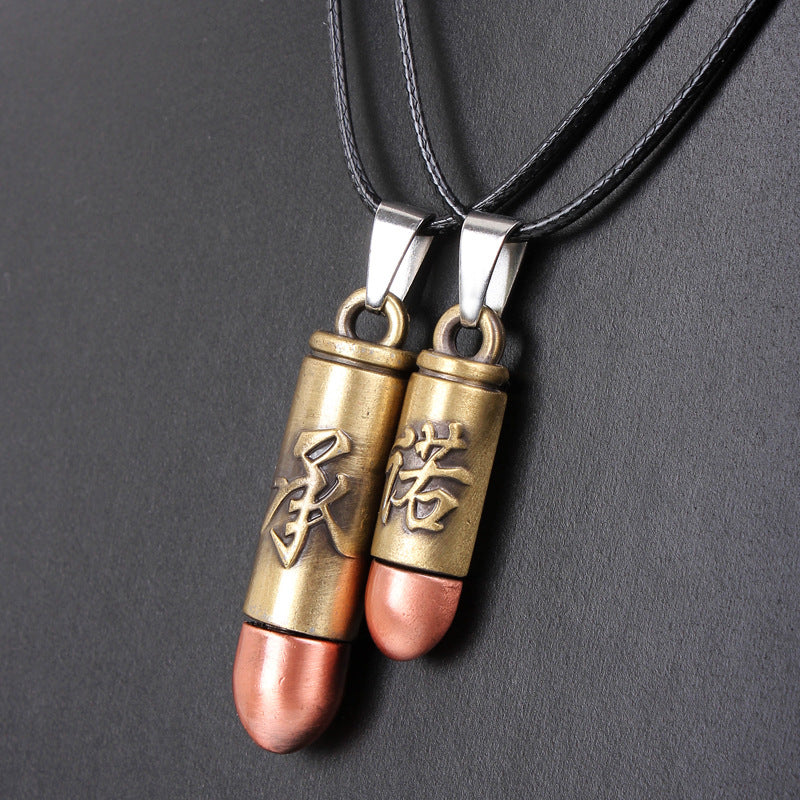 Love Pledge Natural Wax Cord Couple Pendant | Emotional Protection | Sweater Chain