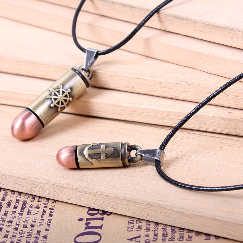 Navigation - guiding Totem Silver Couples' Rudder and Anchor Necklace | Emotional Bond Guardianship