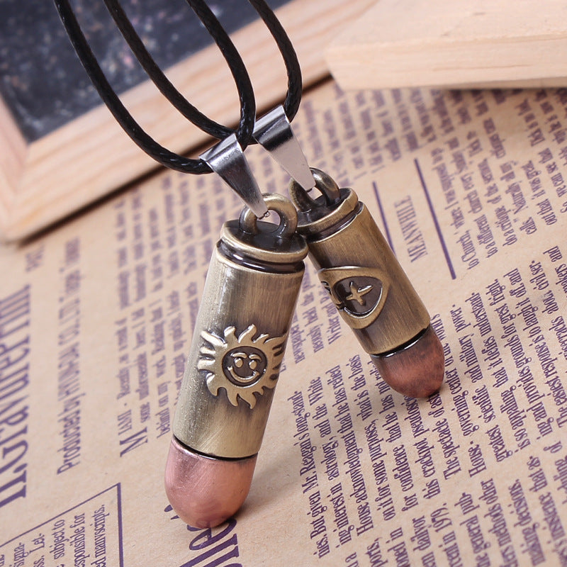 Spiritual Relief Sun - Moon Couple Sweater Necklace | Wax Rope Pendant | Love Protection