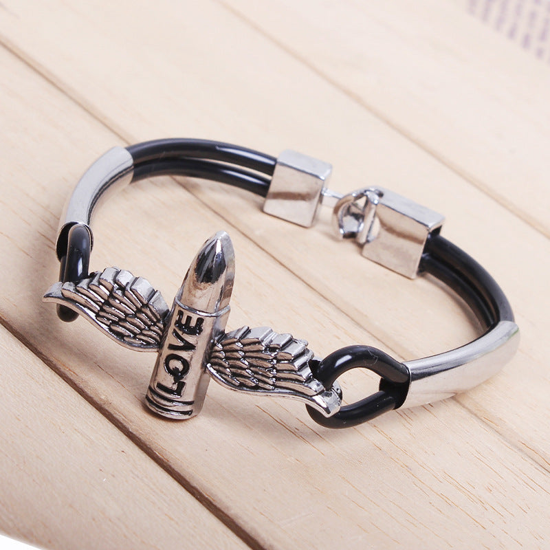 Exquisite Wings LOVE Double Tube Alloy Bracelet | Energy Guardian
