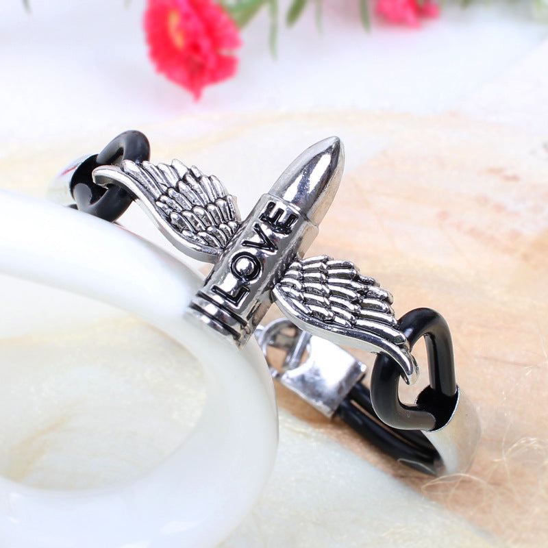Exquisite Wings LOVE Double Tube Alloy Bracelet | Energy Guardian