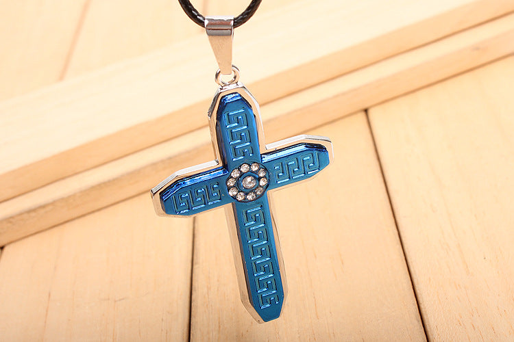 Medieval Vintage Cross Metal Diamond Necklace | Versatile Pendant | Spiritual Healing
