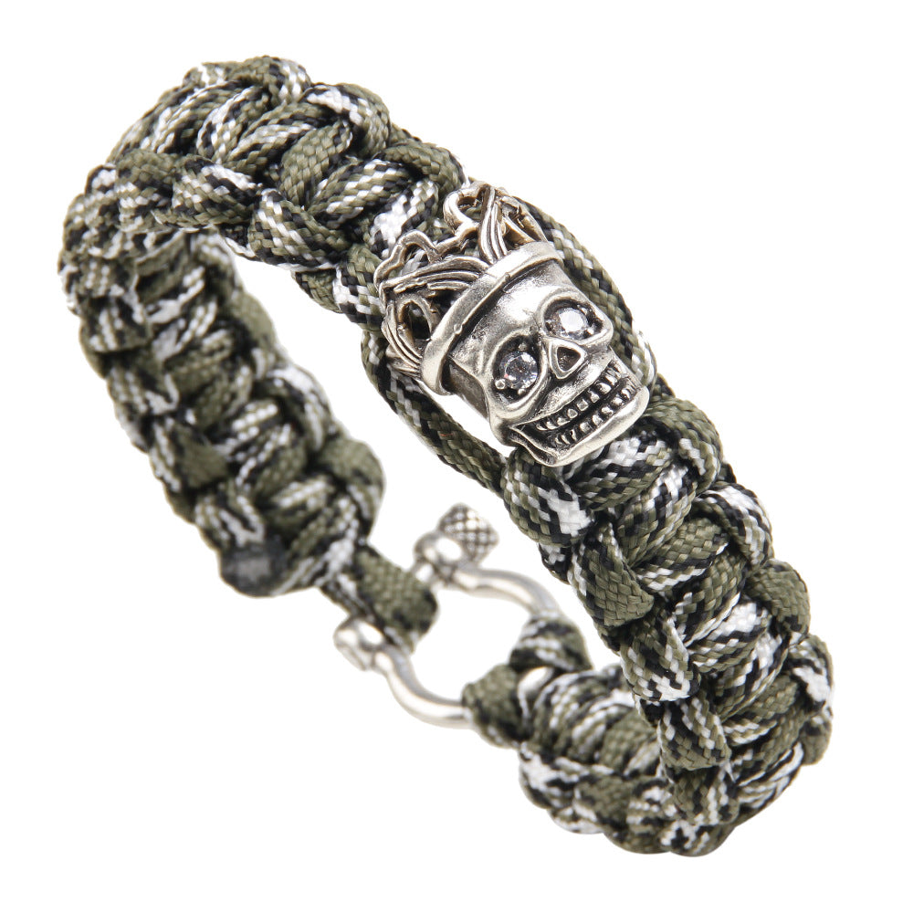 Paracord-Armband mit Kupfer-Intarsien-Zirkon für Wächtertotem | Unverzichtbar für Bergsteigen und Camping | Energieschutz 