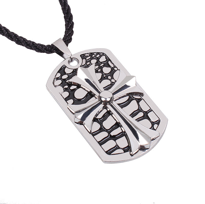 Vintage Paris Romantic Cross Alloy Necklace | Fashion Personality Pendant Men | Soul Healing | Romantic Symbols