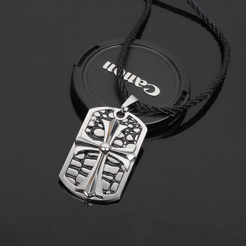 Vintage Paris Romantic Cross Alloy Necklace | Fashion Personality Pendant Men | Soul Healing | Romantic Symbols