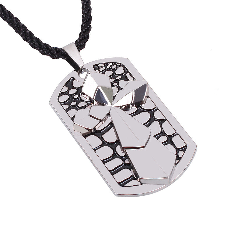 Kreuz-Metallanhänger | Schlichte modische Pulloverkette | Coole Street-Accessoires 