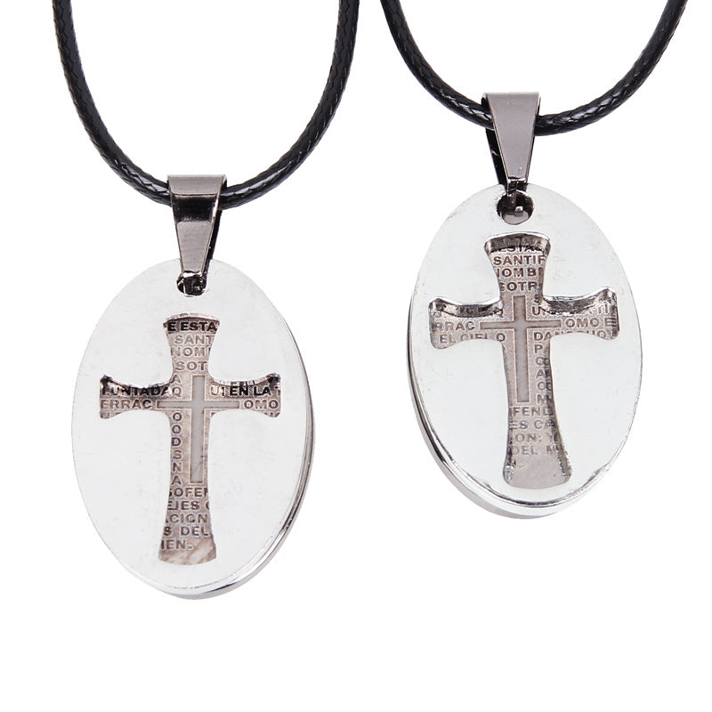 The Wheel of Fortune Hourglass Leather Couple Pendant Necklace | Spiritual Enlightenment | Unique Style