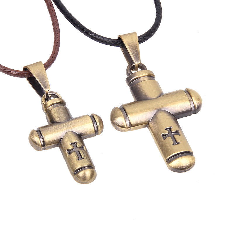 The Wheel of Fortune Hourglass Leather Couple Pendant Necklace | Spiritual Enlightenment | Unique Style