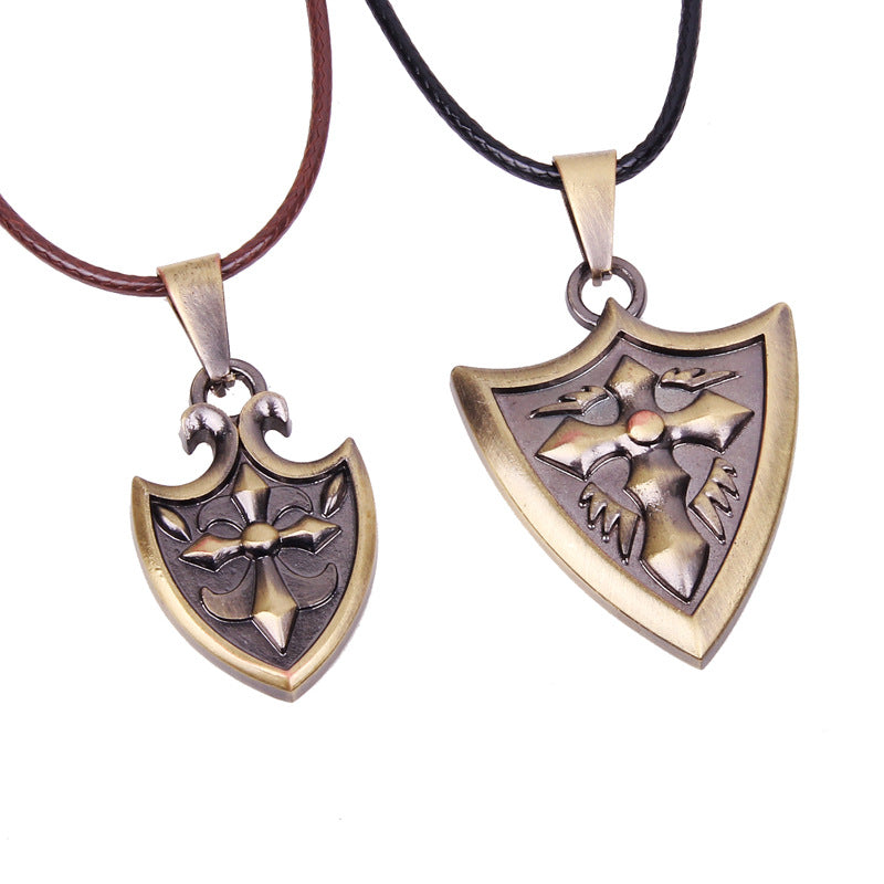 The Wheel of Fortune Hourglass Leather Couple Pendant Necklace | Spiritual Enlightenment | Unique Style
