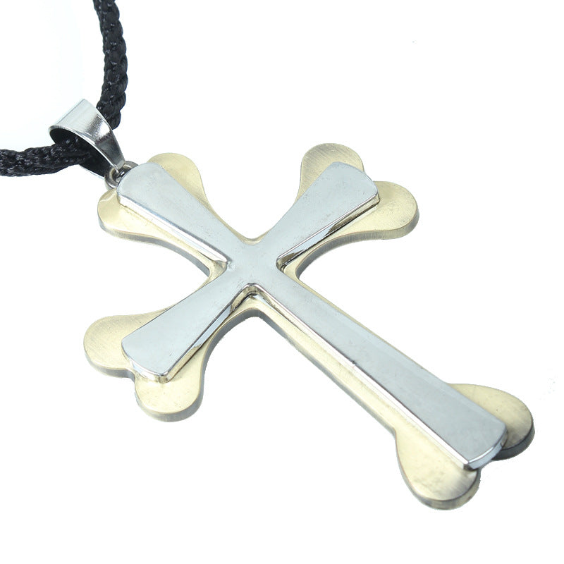 Vintage Cross Pendant | Energy Body Protection | Metal Necklace