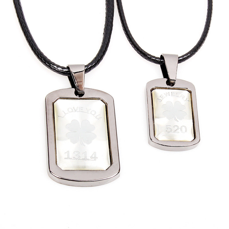 The Wheel of Fortune Hourglass Leather Couple Pendant Necklace | Spiritual Enlightenment | Unique Style