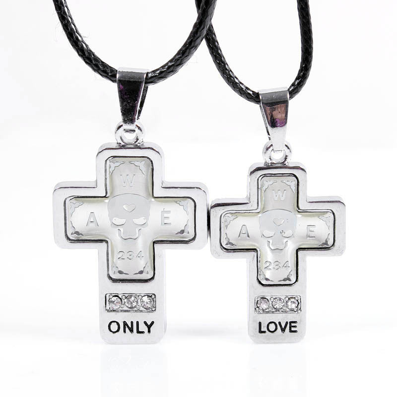 The Wheel of Fortune Hourglass Leather Couple Pendant Necklace | Spiritual Enlightenment | Unique Style