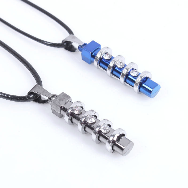 The Wheel of Fortune Hourglass Leather Couple Pendant Necklace | Spiritual Enlightenment | Unique Style