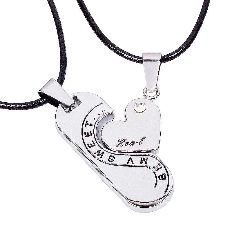 The Wheel of Fortune Hourglass Leather Couple Pendant Necklace | Spiritual Enlightenment | Unique Style