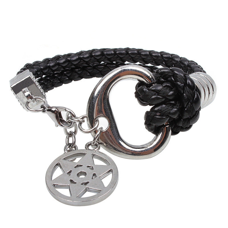 Hexagram Totem Titanium Steel Bracelet | Men's Energy Guardian Jewelry
