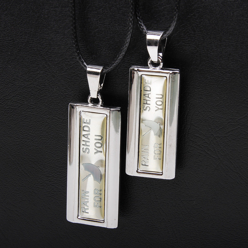Protect you from the wind and rain | Korean version of fashion couple necklace, a pair