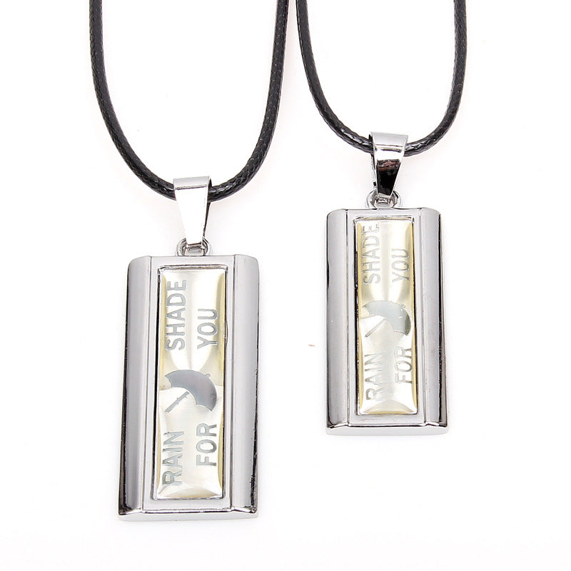 Protect you from the wind and rain | Korean version of fashion couple necklace, a pair