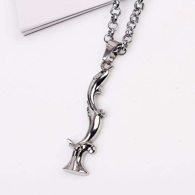 Spray Dolphin Love | White Steel Plated Pendant | Fashion Accessories | High Sense