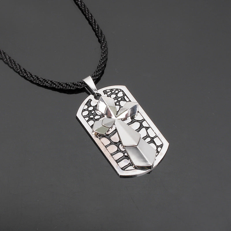 Kreuz-Metallanhänger | Schlichte modische Pulloverkette | Coole Street-Accessoires 