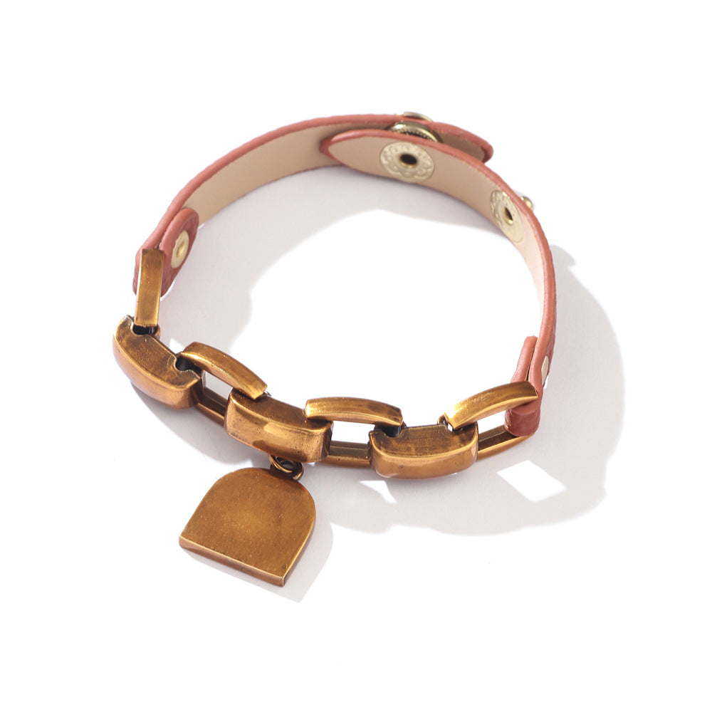 Spiritual Guardianship · Metal Elliptical Heart Lock Bracelet | Love Token | Exclusive for Girls