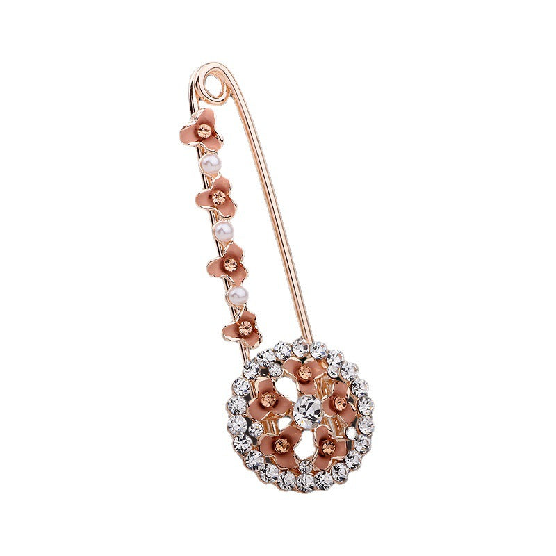 Group of Flowers Competing Brooch | Fashion Versatile Temperament | Diamond Accessories