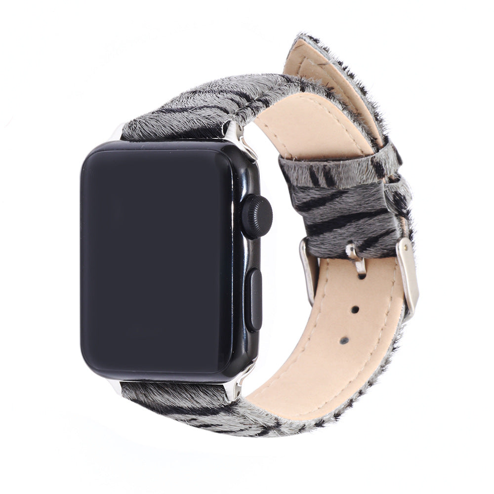 Spiritual Zebra Pattern Horsehair Apple Watch Wristband | Trendy and Individual | Fashionable and Versatile