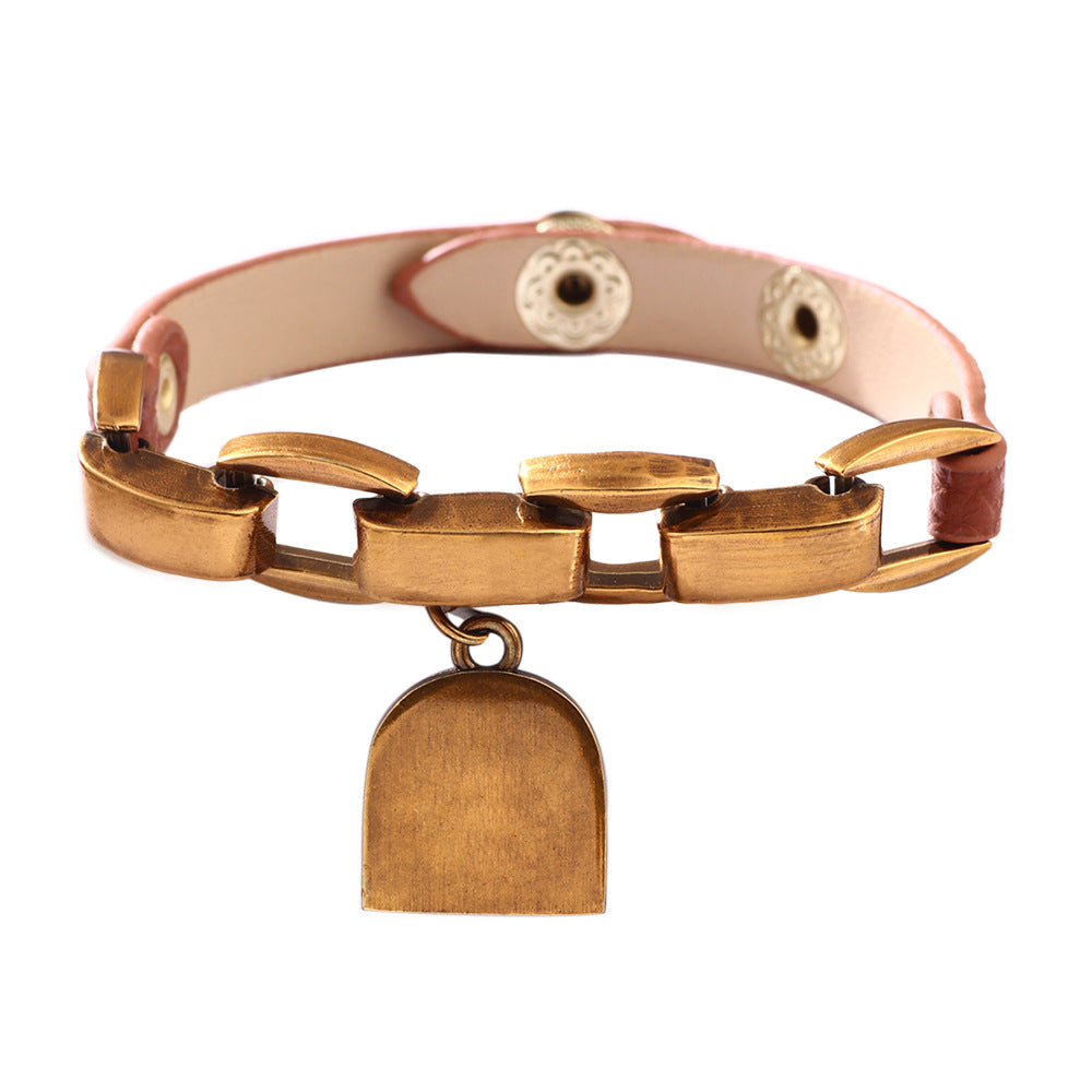 Spiritual Guardianship · Metal Elliptical Heart Lock Bracelet | Love Token | Exclusive for Girls