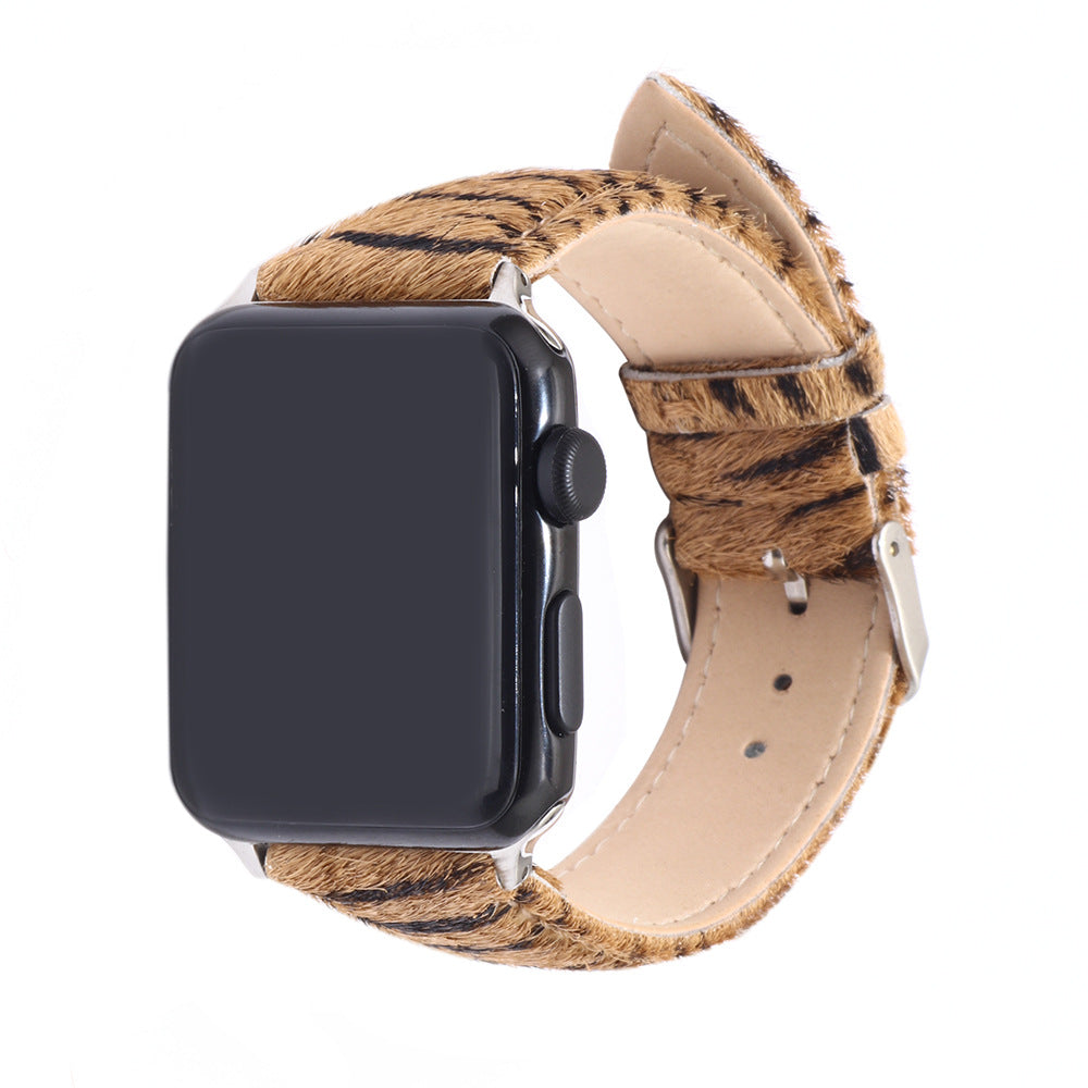 Spiritual Zebra Pattern Horsehair Apple Watch Wristband | Trendy and Individual | Fashionable and Versatile