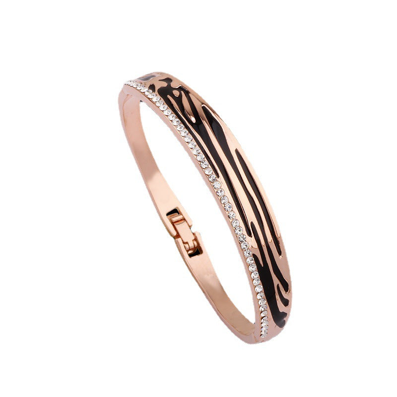 Vintage Leopard Rose Gold Bracelet | Diamond Set | Spiritual Healing
