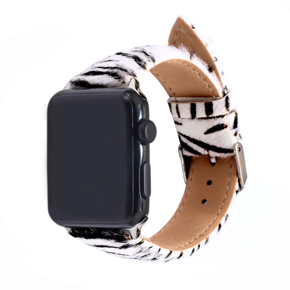 Spiritual Zebra Pattern Horsehair Apple Watch Wristband | Trendy and Individual | Fashionable and Versatile