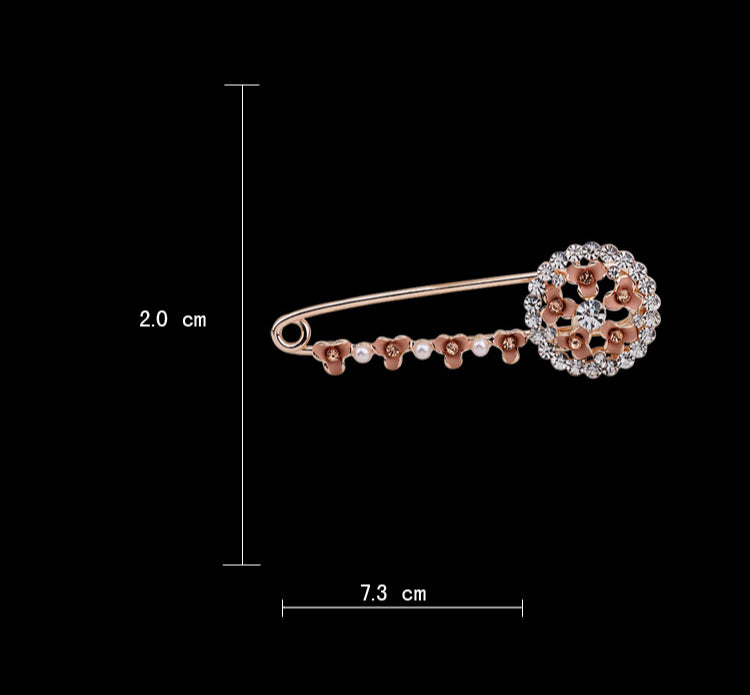 Group of Flowers Competing Brooch | Fashion Versatile Temperament | Diamond Accessories