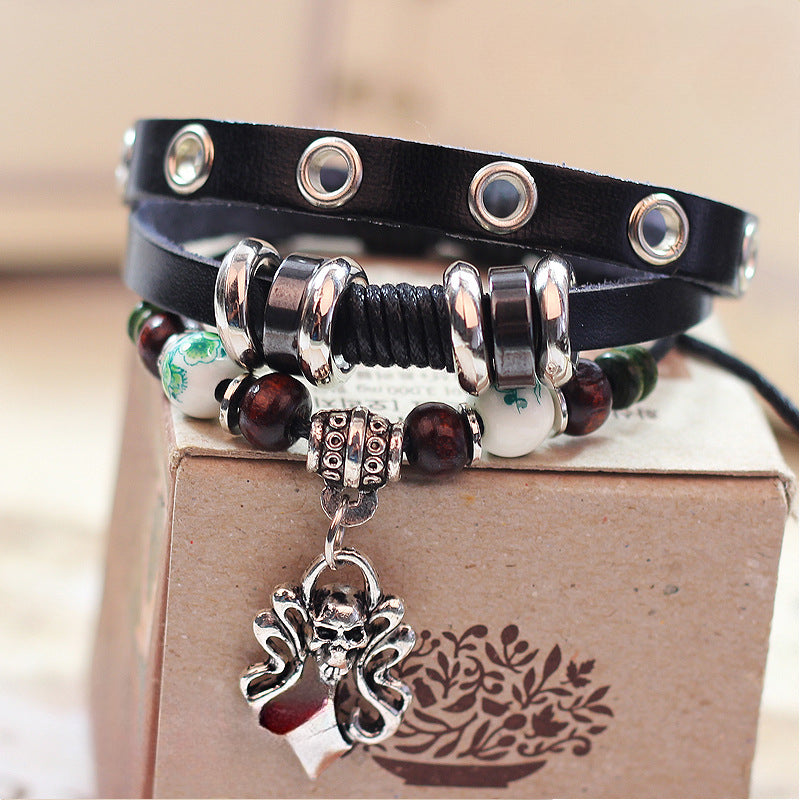 Skull Totem Alloy Bracelet | Personality Trend | Energy Protection